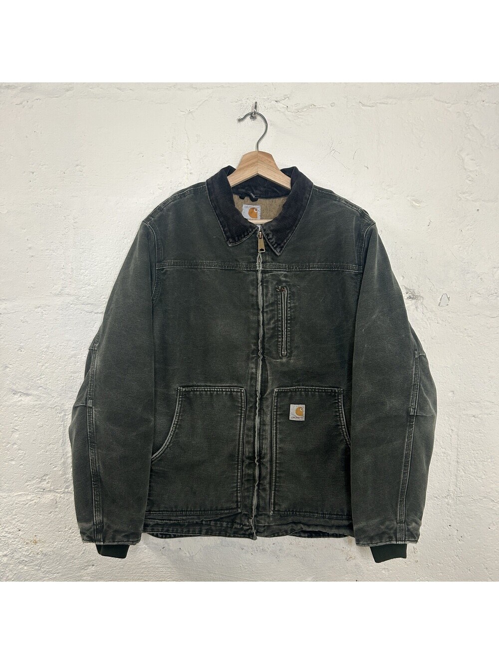 Vintage Carhartt Sherpa-Lined Ridge Coat “Moss Green” WC061